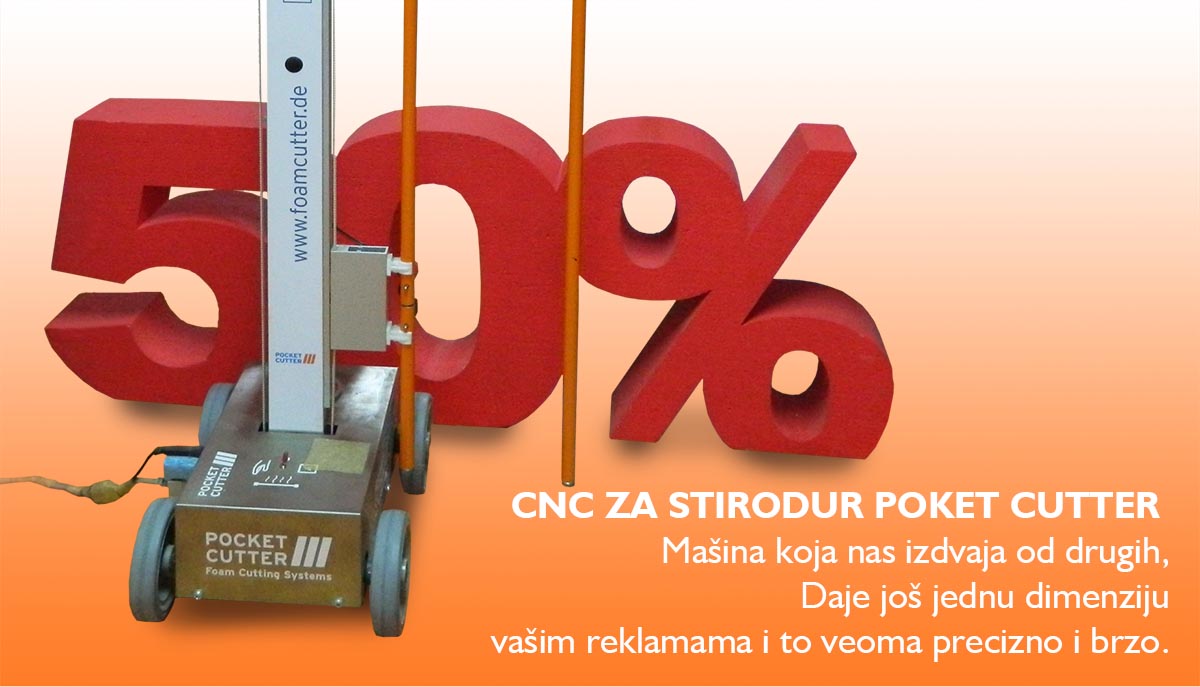 CNC ZA STIRODUR POKET CUTTER